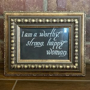 Hobby Lobby Happy strong woman‎ picture frame decorative accent artwork